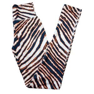 Zubaz Women's Chicago Bears (NO LOGO) Colors Zebra Print Legging SIZE XS NWOT